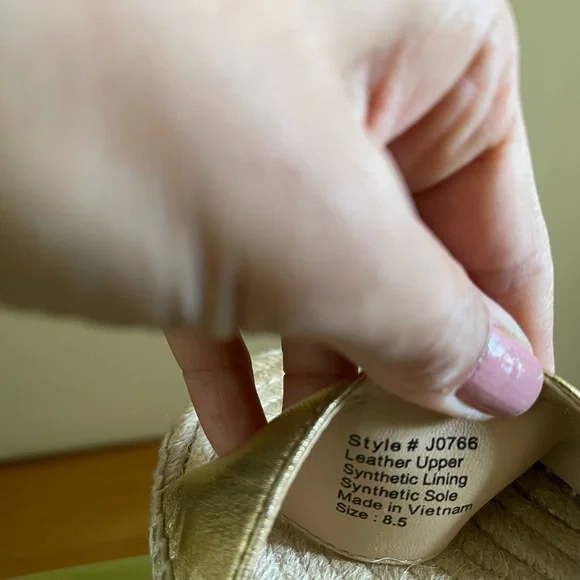 J.crew Marina metallic gold espadrille wedge sandals - Picture 3 of 8